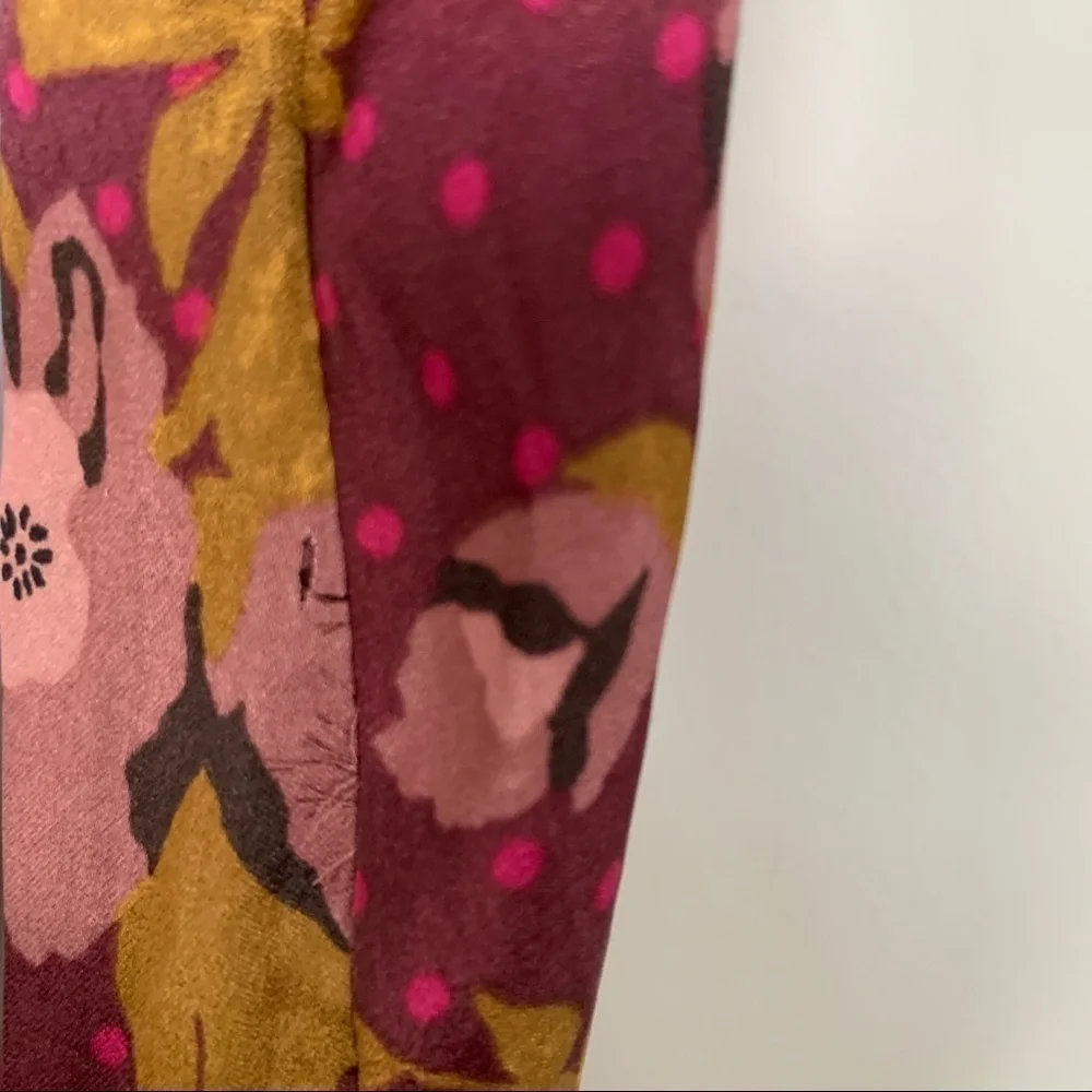 Free People Morning Light‎ Long Sleeve Mini Floral Dress Size 8